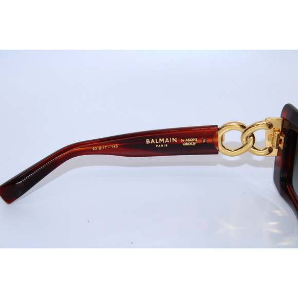 B50 New in Box BALMAIN Imperial BPS-145B-53 Red Gold Cat 3 Sunglasses Japan main image 5
